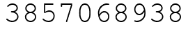 Число 3857068938.