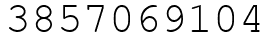 Число 3857069104.