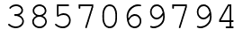 Число 3857069794.