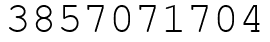 Число 3857071704.