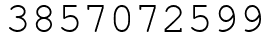 Число 3857072599.