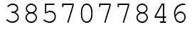 Число 3857077846.