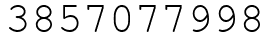 Число 3857077998.