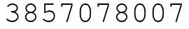 Число 3857078007.