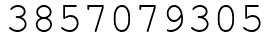 Число 3857079305.