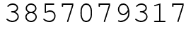 Число 3857079317.