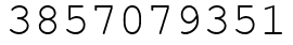 Число 3857079351.