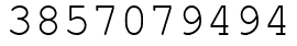 Число 3857079494.