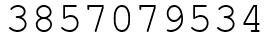 Число 3857079534.