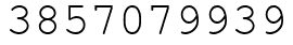 Число 3857079939.