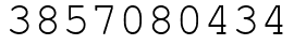 Число 3857080434.
