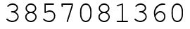 Число 3857081360.