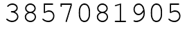Число 3857081905.