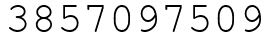 Число 3857097509.