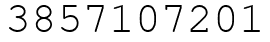 Число 3857107201.