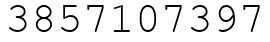 Число 3857107397.