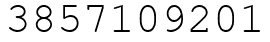 Число 3857109201.
