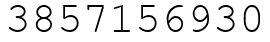 Число 3857156930.