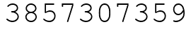 Число 3857307359.