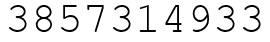Число 3857314933.