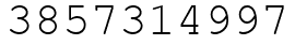 Число 3857314997.