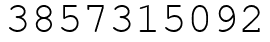 Число 3857315092.