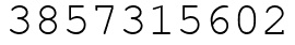 Число 3857315602.