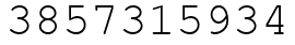 Число 3857315934.