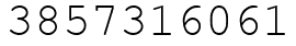 Число 3857316061.