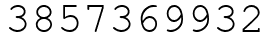 Число 3857369932.