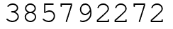 Число 385792272.