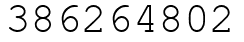 Число 386264802.