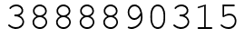 Число 3888890315.