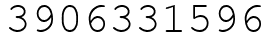 Число 3906331596.