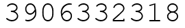 Число 3906332318.