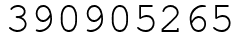Число 390905265.