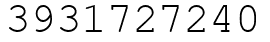 Число 3931727240.