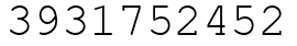 Число 3931752452.