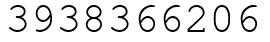 Число 3938366206.