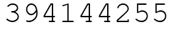 Число 394144255.