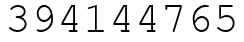 Число 394144765.