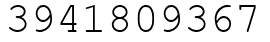 Число 3941809367.