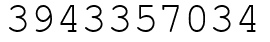 Число 3943357034.