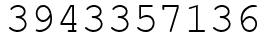 Число 3943357136.