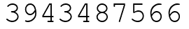 Число 3943487566.