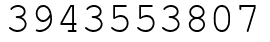 Число 3943553807.