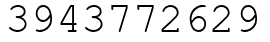 Число 3943772629.