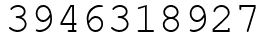 Число 3946318927.