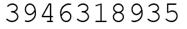 Число 3946318935.
