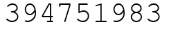 Число 394751983.
